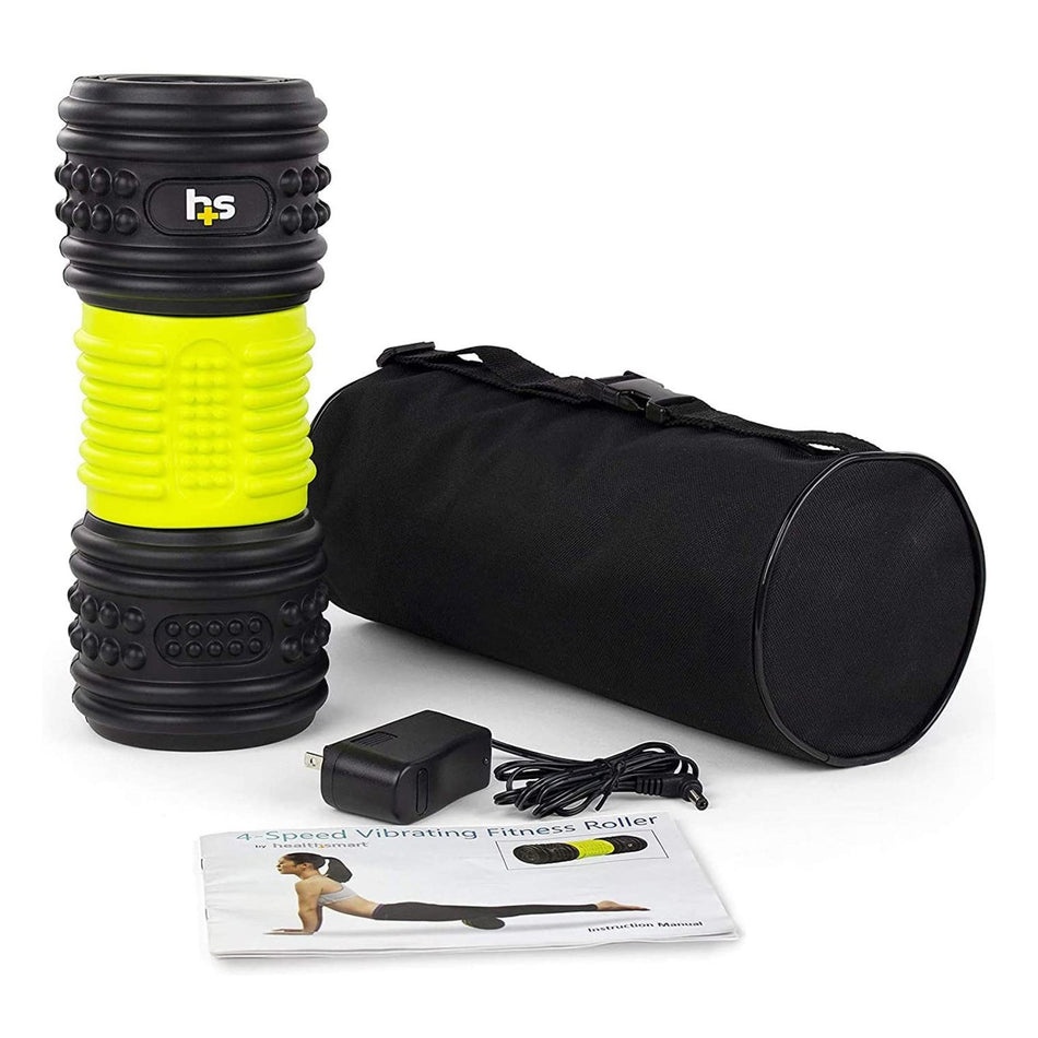 H+S Massaging Foam Roller-Full Body Roll Massager HealthSmart 4-3/4 X 11-1/2 Inch