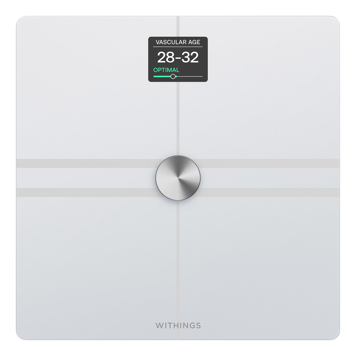 Withings Body Comp Wifi Smart Scale, White-Total Body Composition Analyzer Step On Withings Digital Display 5 -> 200kg (9 -> 440lb) White
