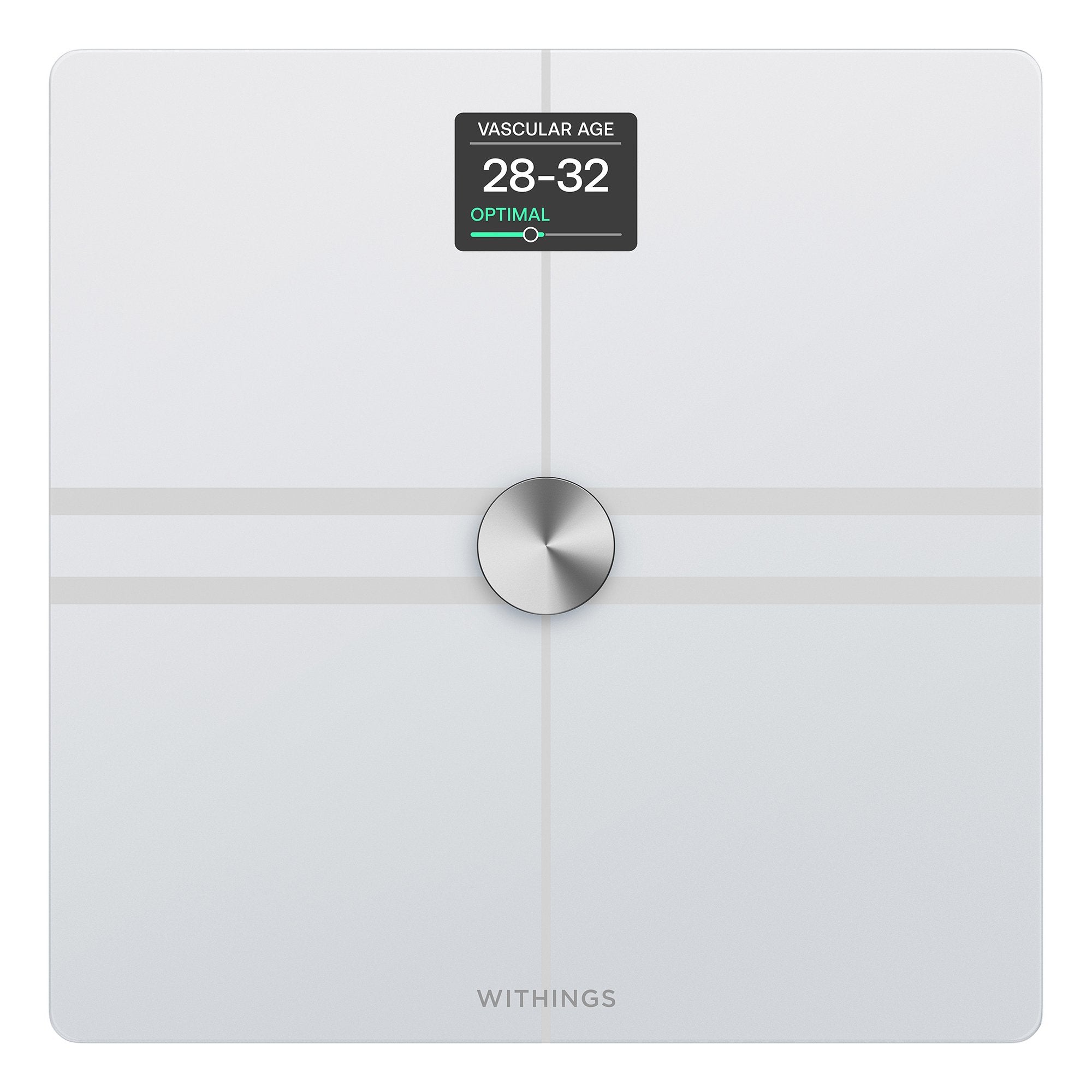 Withings Body Comp Wifi Smart Scale, White-Total Body Composition Analyzer Step On Withings Digital Display 5 -> 200kg (9 -> 440lb) White