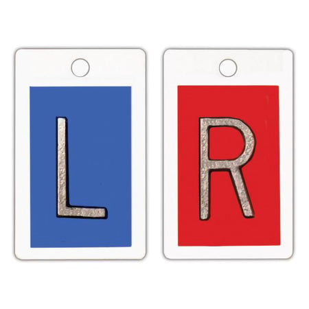 Identifier Markers 1 Inch Blue / Red Left / Right 1 Set - Diagnostic Instruments and Supplies>Imaging>X-Ray>X-Ray Markers...
