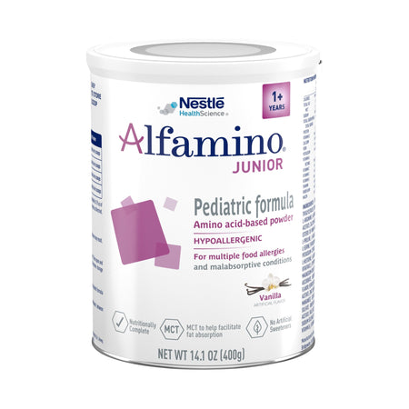 Alfamino Junior Amino AcidBased Pediatric Formula, Vanilla, 14.1-ounce can-Pediatric Oral Supplement Alfamino Junior Vanilla Flavor 14.1 oz. Can Powder Amino Acid Food Allergies