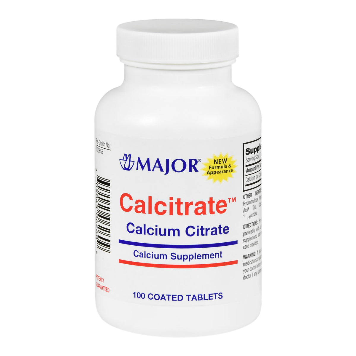 Major® Calcitrate™ 950-mg Calcium Citrate Supplement - Pharmaceuticals>Over the Counter>Nonprescription Vitamins and Miner...