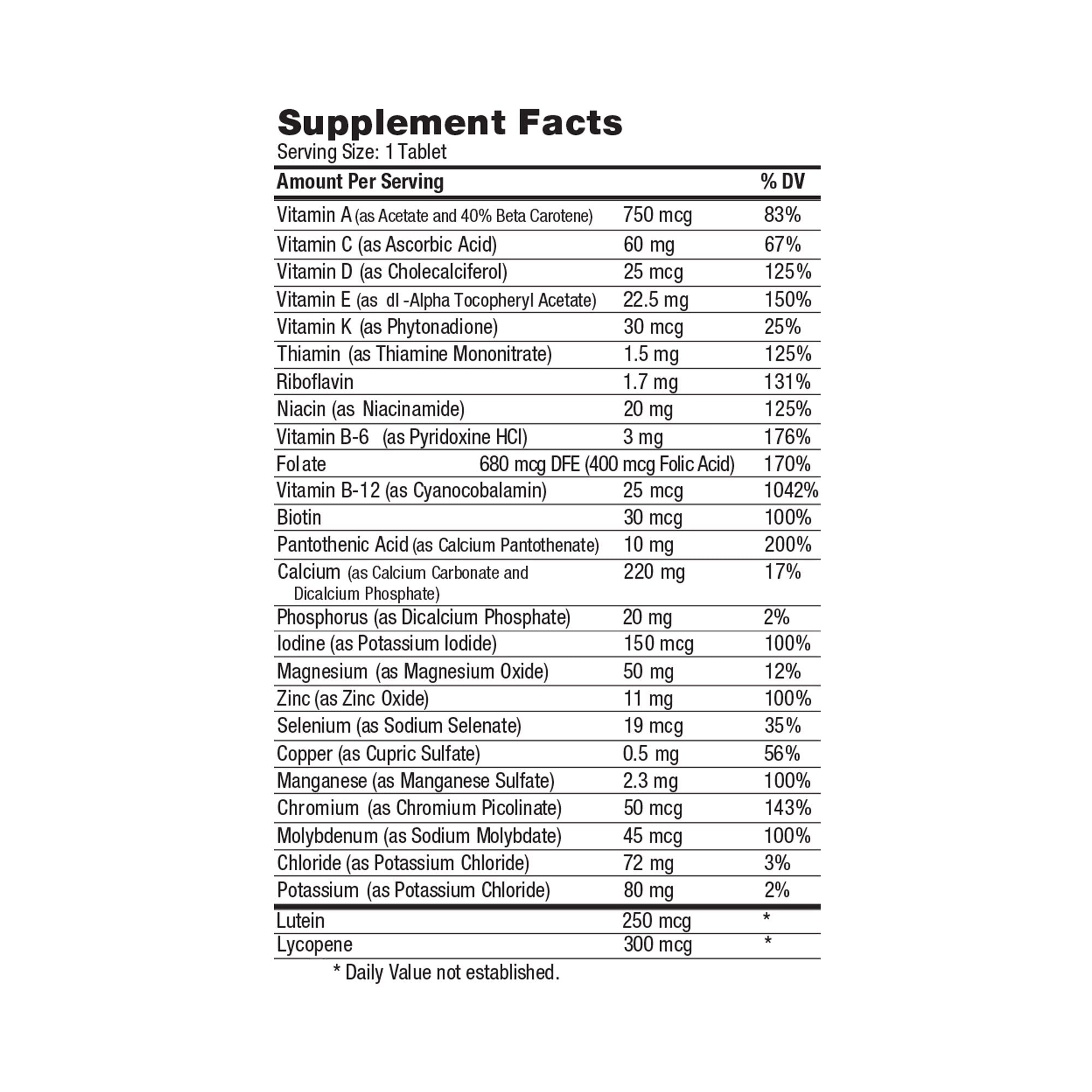Geri-Care® Senior Tabs Multivitamin/Multimineral Supplement for Adults 50+ - Pharmaceuticals>Over the Counter>Nonprescript...