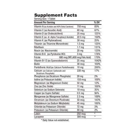 Geri-Care® Senior Tabs Multivitamin/Multimineral Supplement for Adults 50+ - Pharmaceuticals>Over the Counter>Nonprescript...
