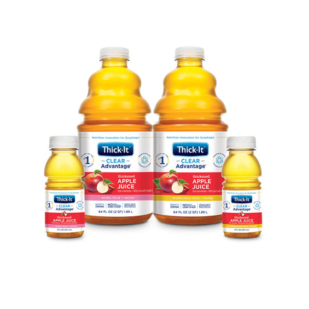 Thick-It Clear Advantage Nectar Consistency Apple Thickened Beverage, 64-ounce Bottle-Thickened Beverage Thick-It Clear Advantage 64 oz. Bottle Apple Flavor Liquid IDDSI Level 2 Mildly Thick