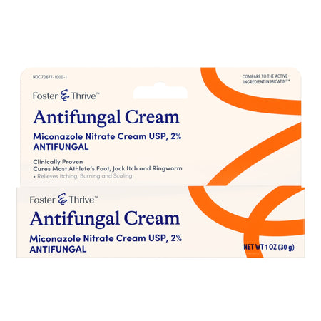 Foster & Thrive Antifungal Cream Miconazole Nitrate 2%-Antifungal Foster & Thrive 2% Strength Cream 1 oz. Tube