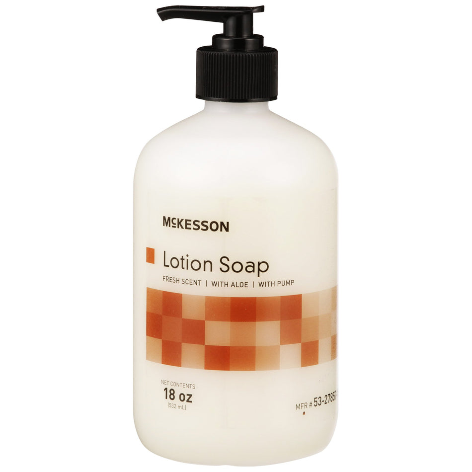 McKesson Lotion Soap, Fresh Scent, 18 oz. Pump Bottle-Soap McKesson Lotion 18 oz. Pump Bottle Fresh Scent