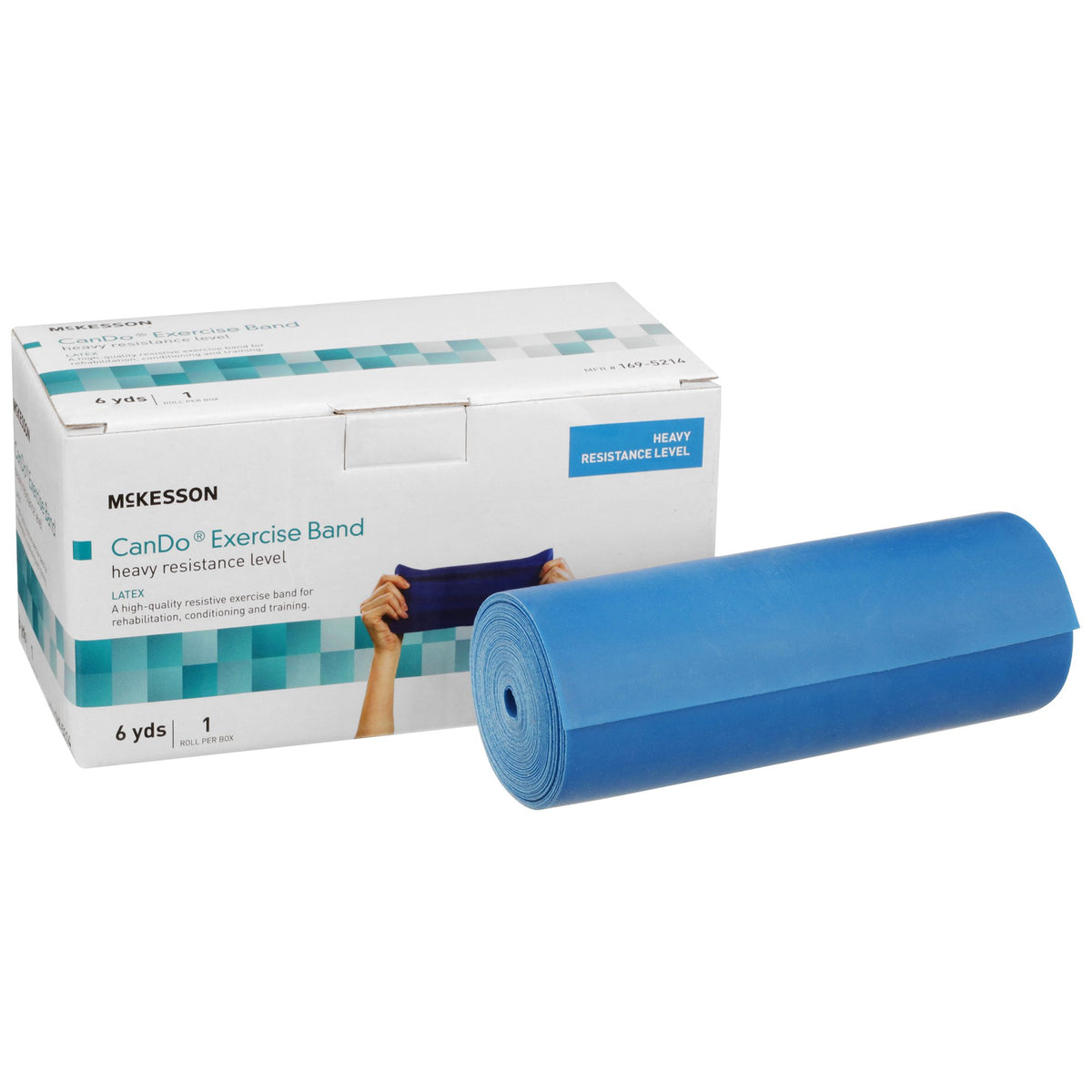 McKesson Exercise Resistance Band, Blue, 5 Inch x 6 Yard, Heavy Resistance-Exercise Resistance Band McKesson CanDo Blue 5 Inch X 6 Yard Heavy Resistance