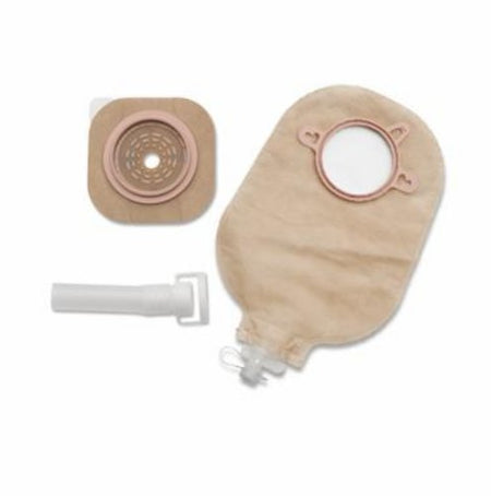 New Image™ Clear Urostomy Pouch, Cut to Fit Stomas up to 44 mm, Red Match - Ostomy>Ostomy Pouches - Hollister