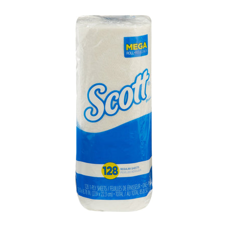 Scott Kitchen Paper Towel, 128 perforated sheets per roll-Kitchen Paper Towel Scott Perforated Roll 8-4/5 X 11 Inch