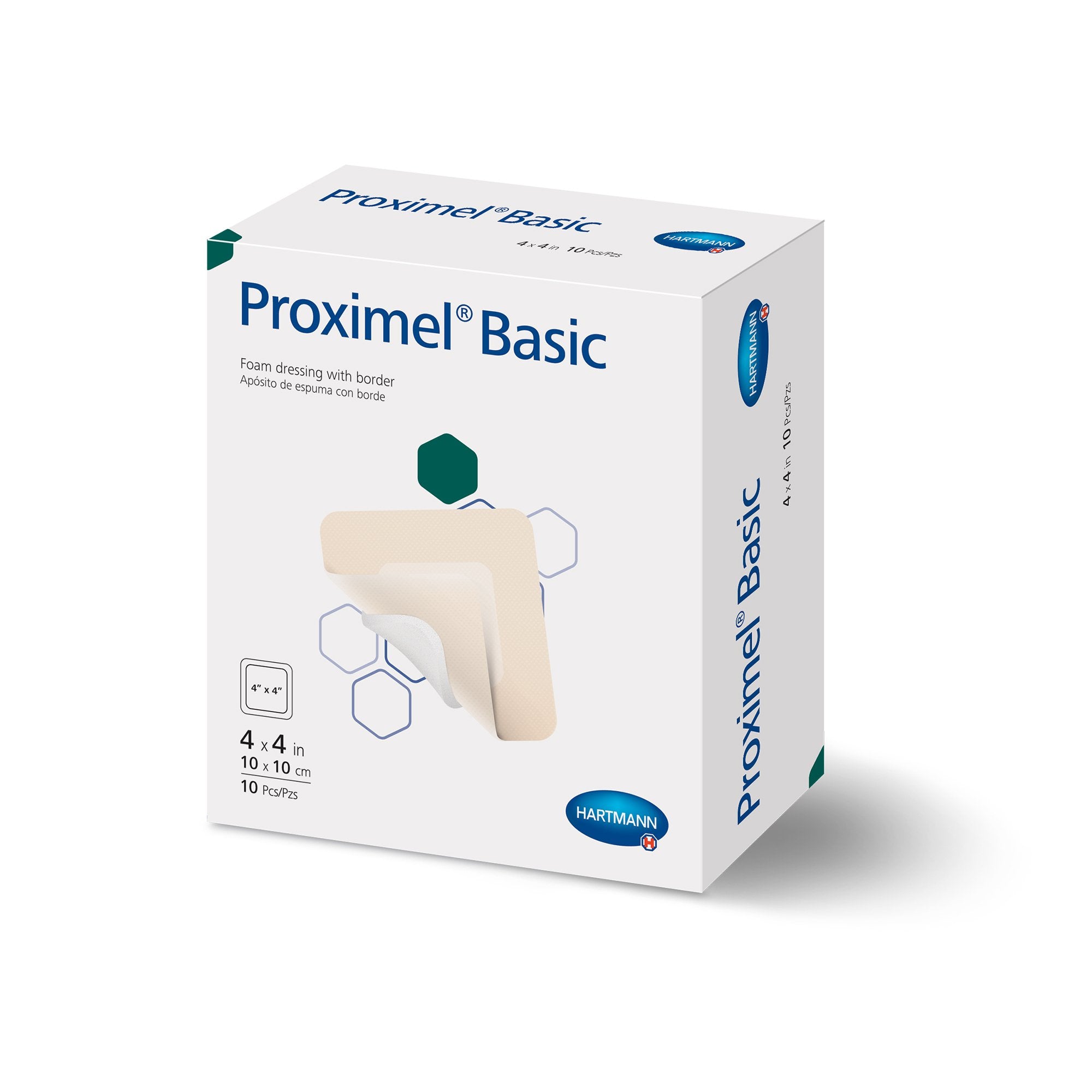 Foam Dressing Proximel® Basic 4 X 4 Inch With Border Waterproof Film Backing Acrylic Adhesive Square Sterile - Wound Care>...