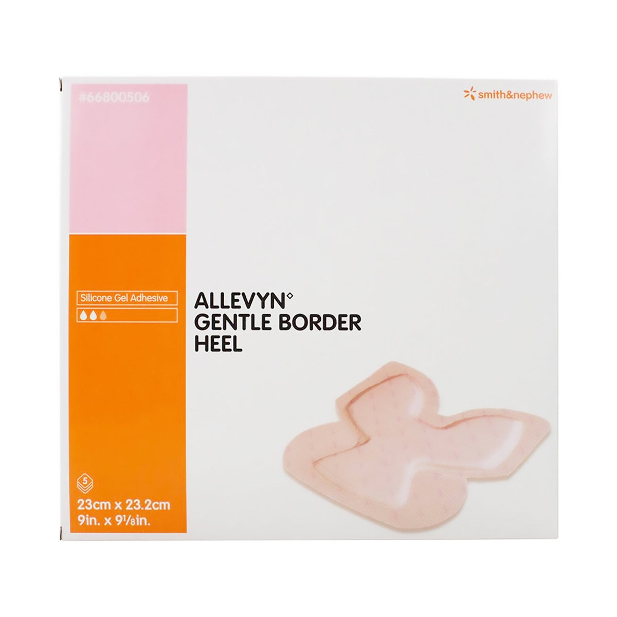 Allevyn™ Gentle Border Heel Foam Dressing, 23 x 23.2 Centimeters - Wound Care>Advanced Wound Care>Foam Dressings - Smith &...