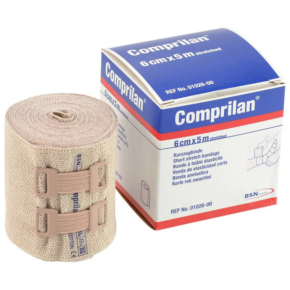 Comprilan� Clip Detached Closure Compression Bandage, 6 Centimeter x 5 Meter-Compression Bandage Comprilan� 2-2/5 Inch X 5-1/2 Yard Clip Detached Closure Tan NonSterile Standard Compression