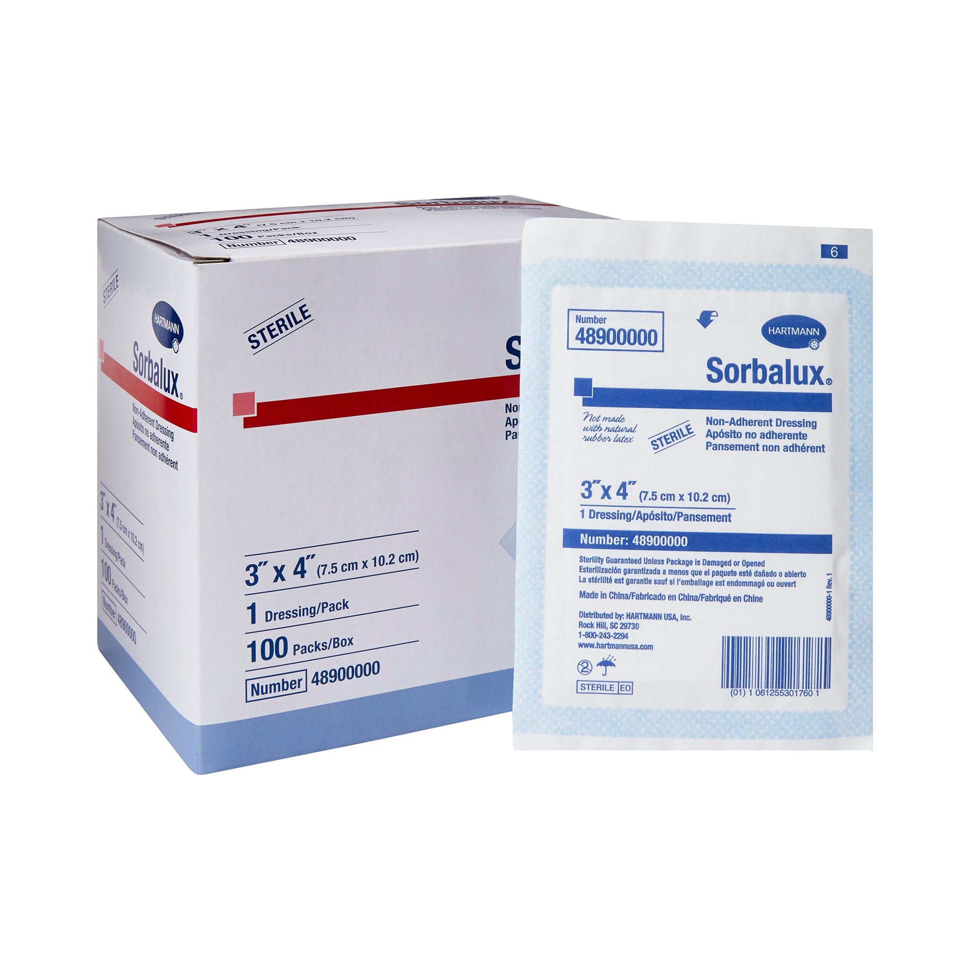 Sorbalux Nonadherent Dressing, 3 x 4 Inch-Non-Adherent Dressing Sorbalux 3 X 4 Inch Sterile 1 per Pack