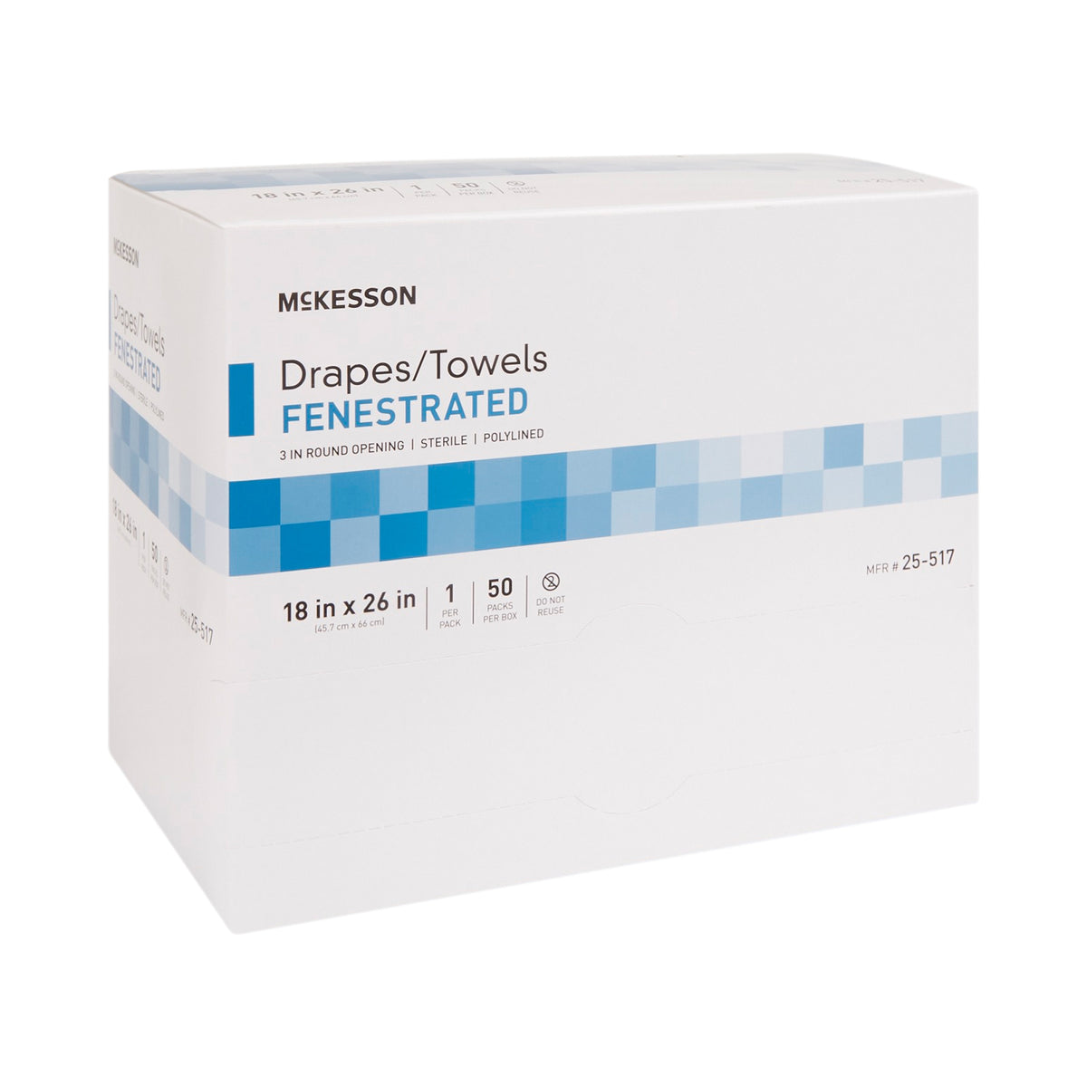 McKesson Sterile Poly Lined Towel Drape, 18 x 26 Inch-General Purpose Drape McKesson Poly Lined Towel Drape 18 W X 26 L Inch Sterile