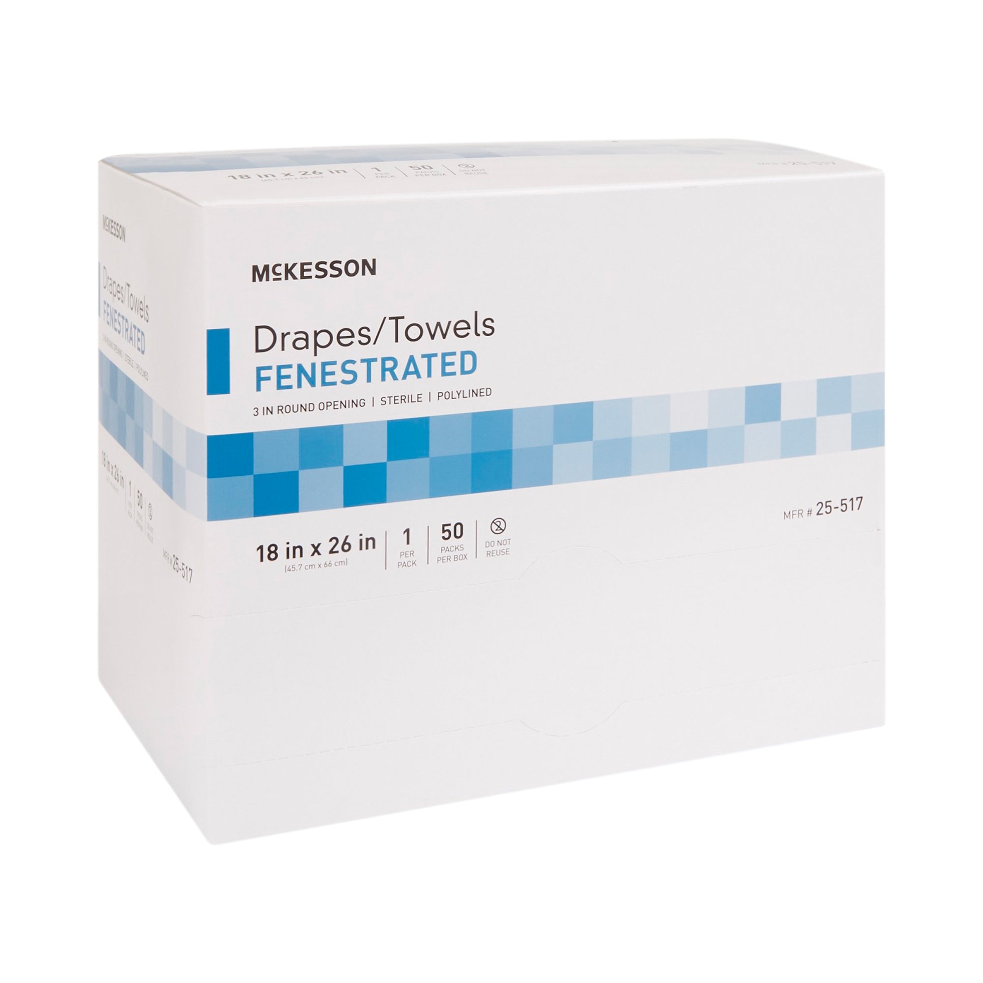McKesson Sterile Poly Lined Towel Drape, 18 x 26 Inch-General Purpose Drape McKesson Poly Lined Towel Drape 18 W X 26 L Inch Sterile