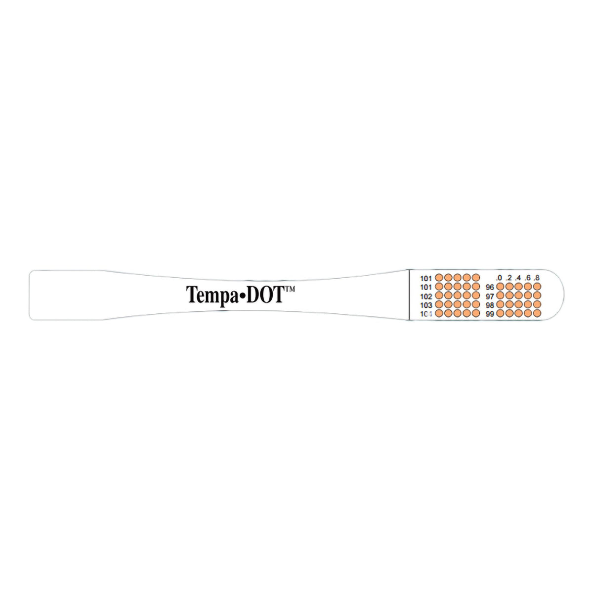 TempaDOT Disposable Oral Thermometer-Disposable Oral Thermometer TempaDOT 99 to 104 F Color Dots Display