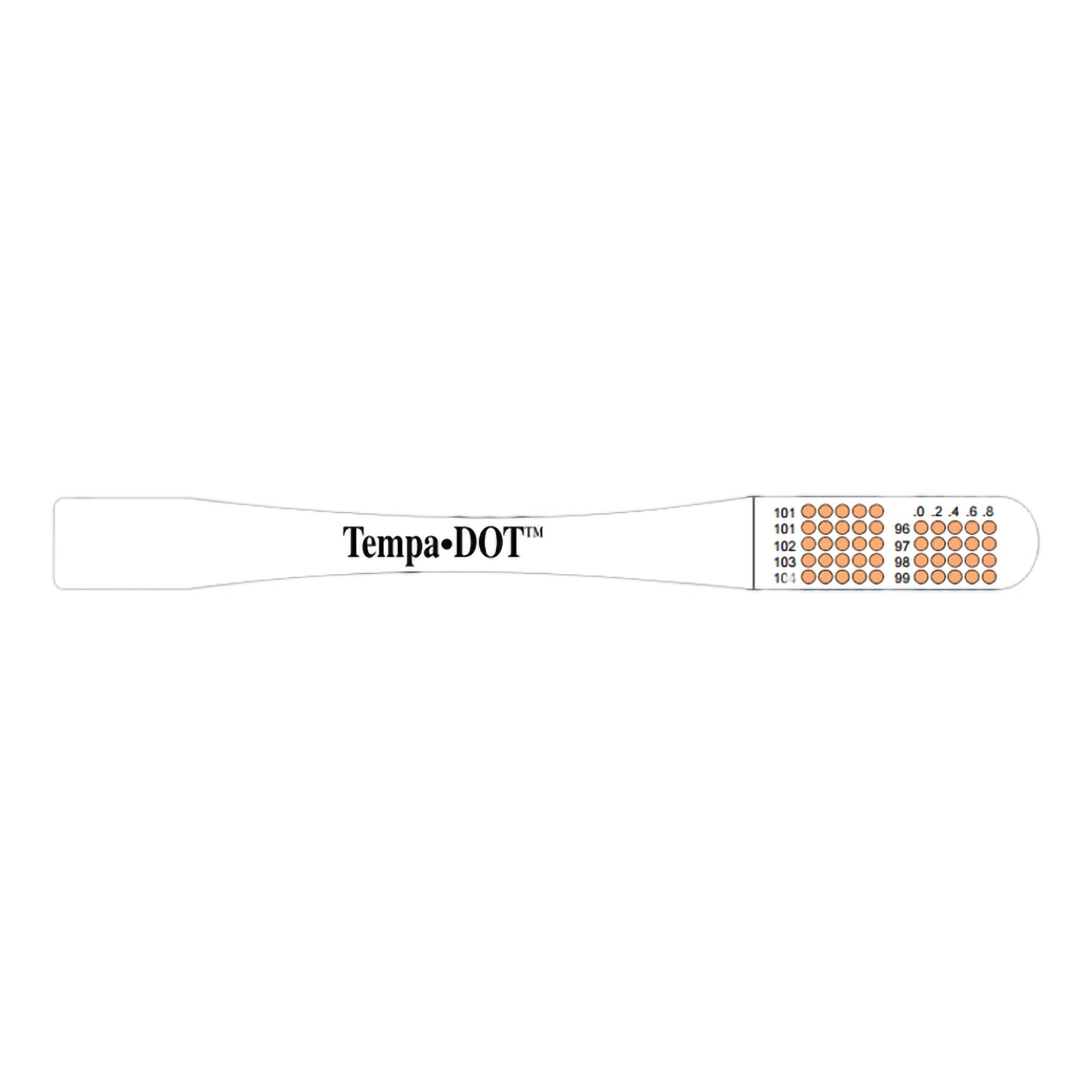 TempaDOT Disposable Oral Thermometer-Disposable Oral Thermometer TempaDOT 99 to 104 F Color Dots Display