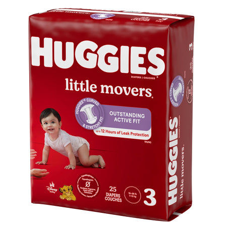 Huggies® Little Movers® Diaper, Size 3 - Incontinence>Pediatric Diapers and Training Pants - Kimberly Clark