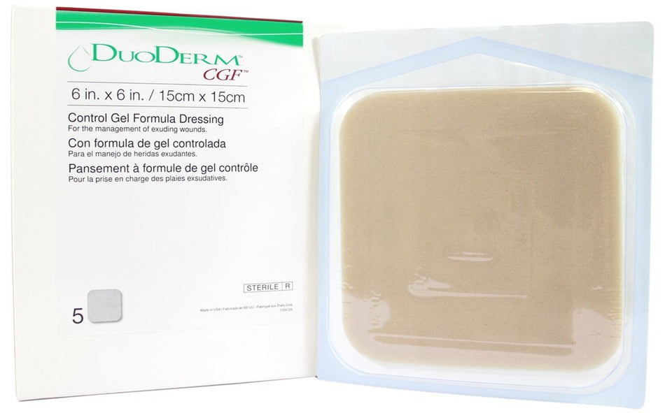 DuoDerm� CGF� Border Hydrocolloid Dressing, 4 x 5 Inch Triangle-Hydrocolloid Dressing DuoDERM� CGF� Border 4 X 5 Inch Triangle