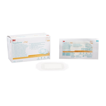 3M Tegaderm Transparent Film Dressing with Pad, 2-3/8 x 4 Inch-Transparent Film Dressing with Pad 3M Tegaderm 2-3/8 X 4 Inch Frame Style Delivery Rectangle Sterile