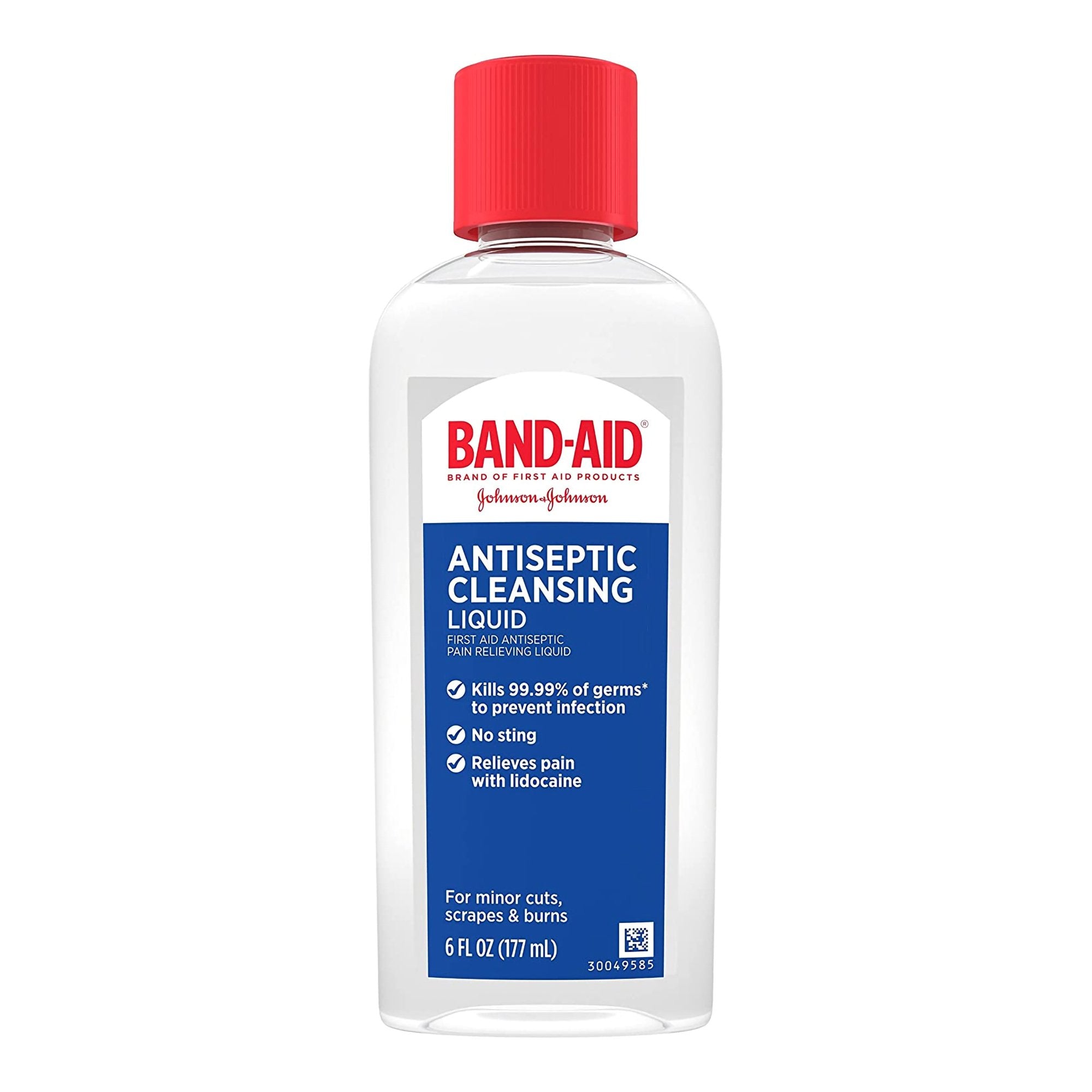 Band-Aid Antiseptic Cleansing Liquid-Pain Relieving Antiseptic Band-Aid Liquid 6 oz. Bottle