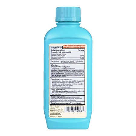 Foster & Thrive Regular Strength Antacid & Antigas Alumina, Magnesia and Simethicone Oral Suspension Original-Antacid Foster & Thrive 200 mg - 200 mg - 20 mg / 5 mL Strength Liquid 12 oz.