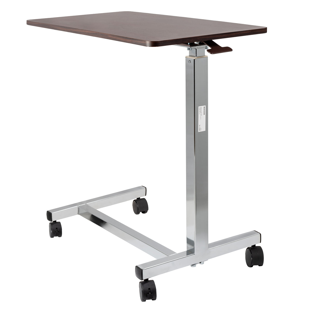McKesson Non-Tilt Overbed Table, U-Base-Overbed Table McKesson Non-Tilt Spring Assisted Lift 28-1/4 to 43-1/4 Inch Height Range