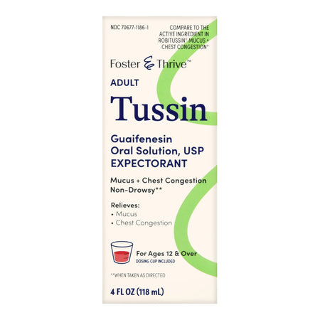 Thrive & Foster Guaifenesin Cold and Cough Relief-Cold and Cough Relief Foster & Thrive 200 mg / 5 mL Strength Syrup 4 oz.