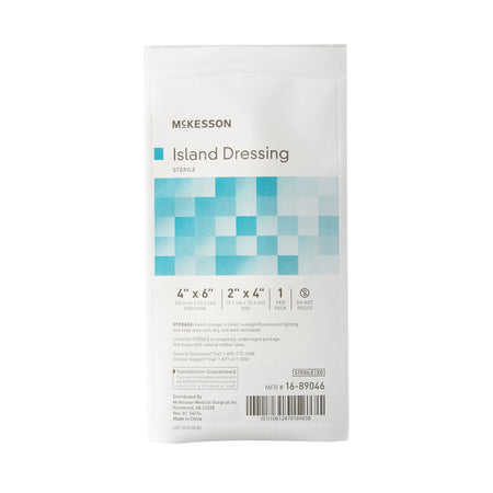 McKesson White Adhesive Dressing, 4 x 6 Inch - Wound Care>Advanced Wound Care>Composite and Cover Dressings - McKesson Brand