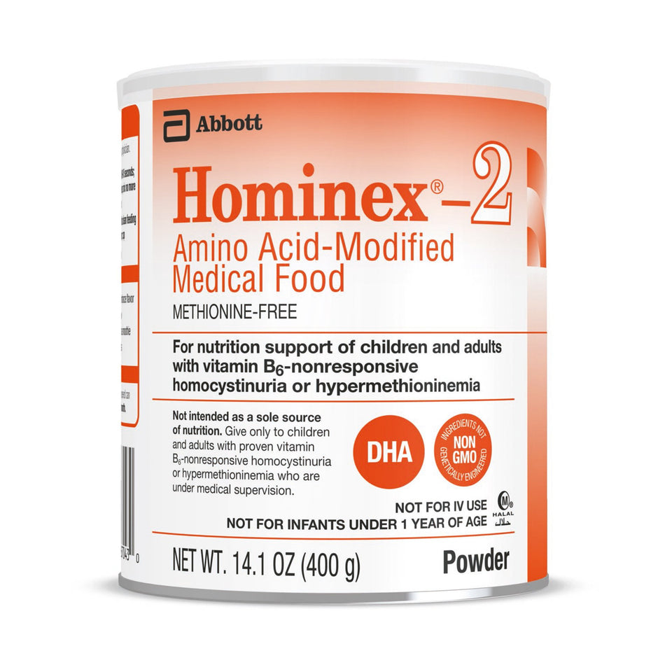 Hominex-2 Amino AcidModified Medical Food for Vitamin B-6Nonresponsive Homocystinuria or Hypermethioninemia, 14.1-ounce can-Oral Supplement Hominex-2 Unflavored Powder 14.1 oz. Can