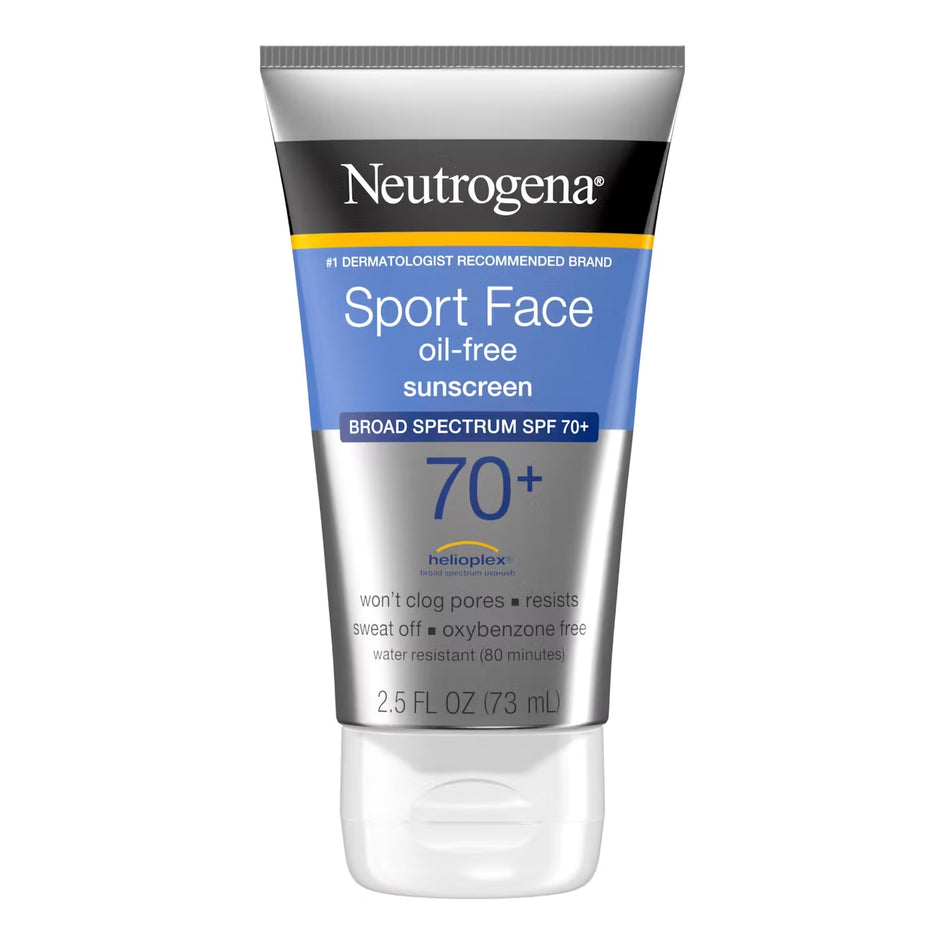 Neutrogena® Sport Face Oil-Free Sunscreen SPF 70+ - Personal Hygiene>Skin Care>Sunscreens - J & J Sales