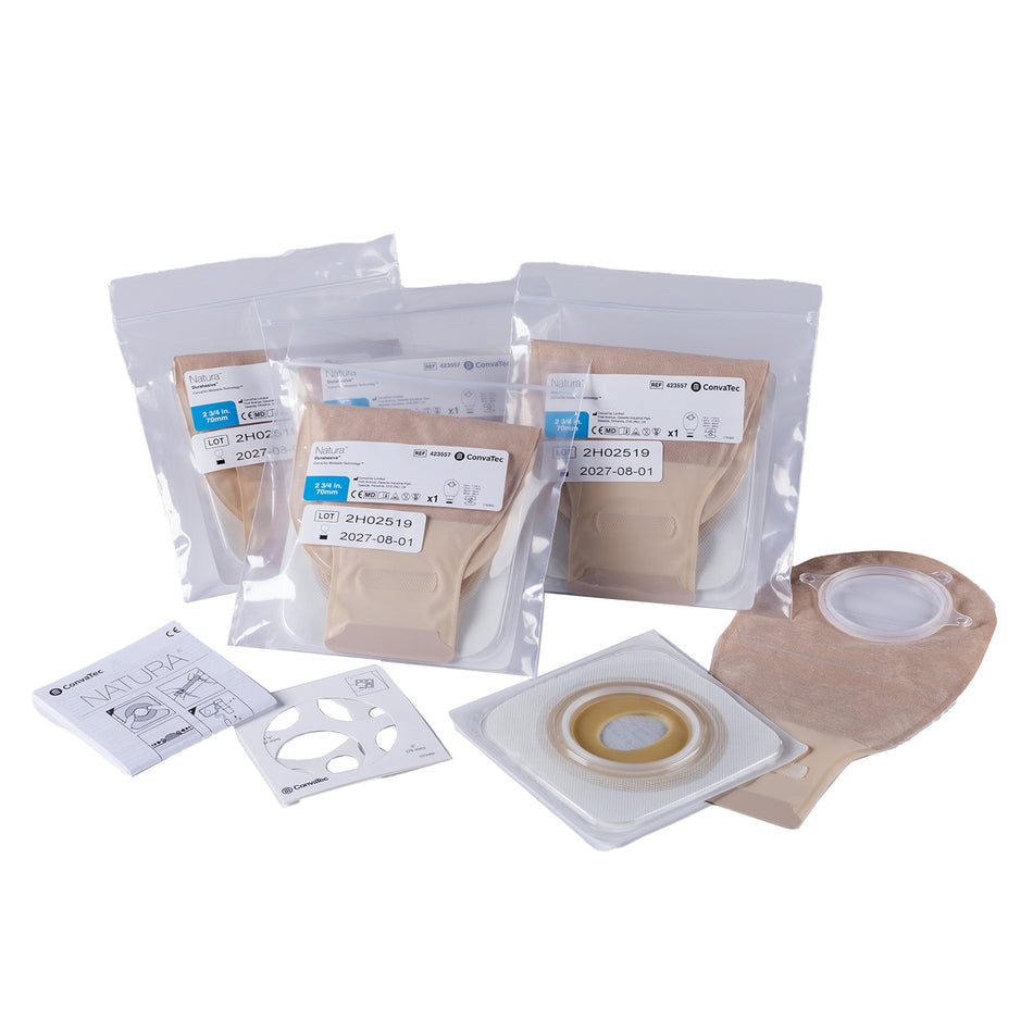 Ostomy Pouch Natura™ One-Piece System Mold to Fit 2-3/4 Inch Stoma Drainable