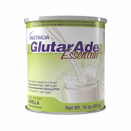 GlutarAde Essential Vanilla GA-1 for the Dietary Management of Glutaric Aciduria Type I, 1 lb. can-Oral Supplement GlutarAde Essential Vanilla Flavor Powder 400 Gram Can