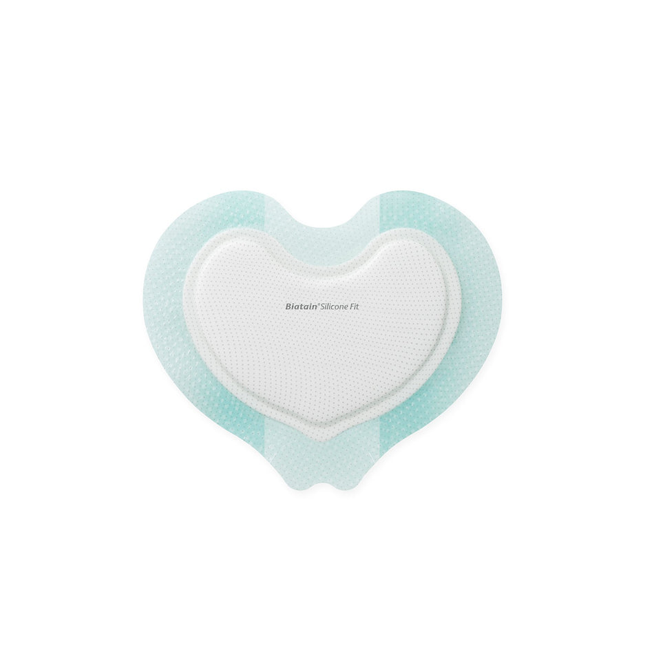Silicone Foam Dressing Biatain® Silicone Fit 6 x 7-3/4 Inch With Border Film Backing Silicone Adhesive Sacral Sterile