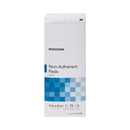 McKesson Nonadherent Dressing, 3 x 8 Inch-Non-Adherent Dressing McKesson 3 X 8 Inch Sterile 75 per Pack