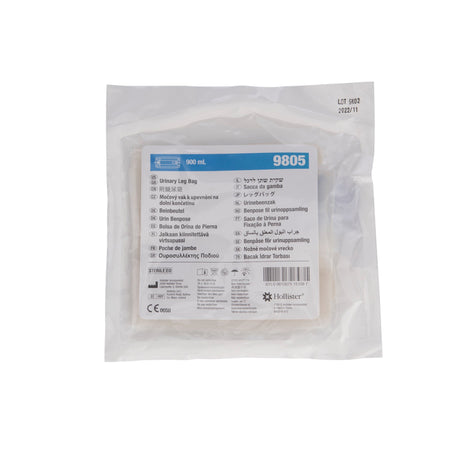 Hollister Urinary Leg Bag-Urinary Leg Bag Hollister Anti-Reflux Valve Sterile 900 mL Vinyl