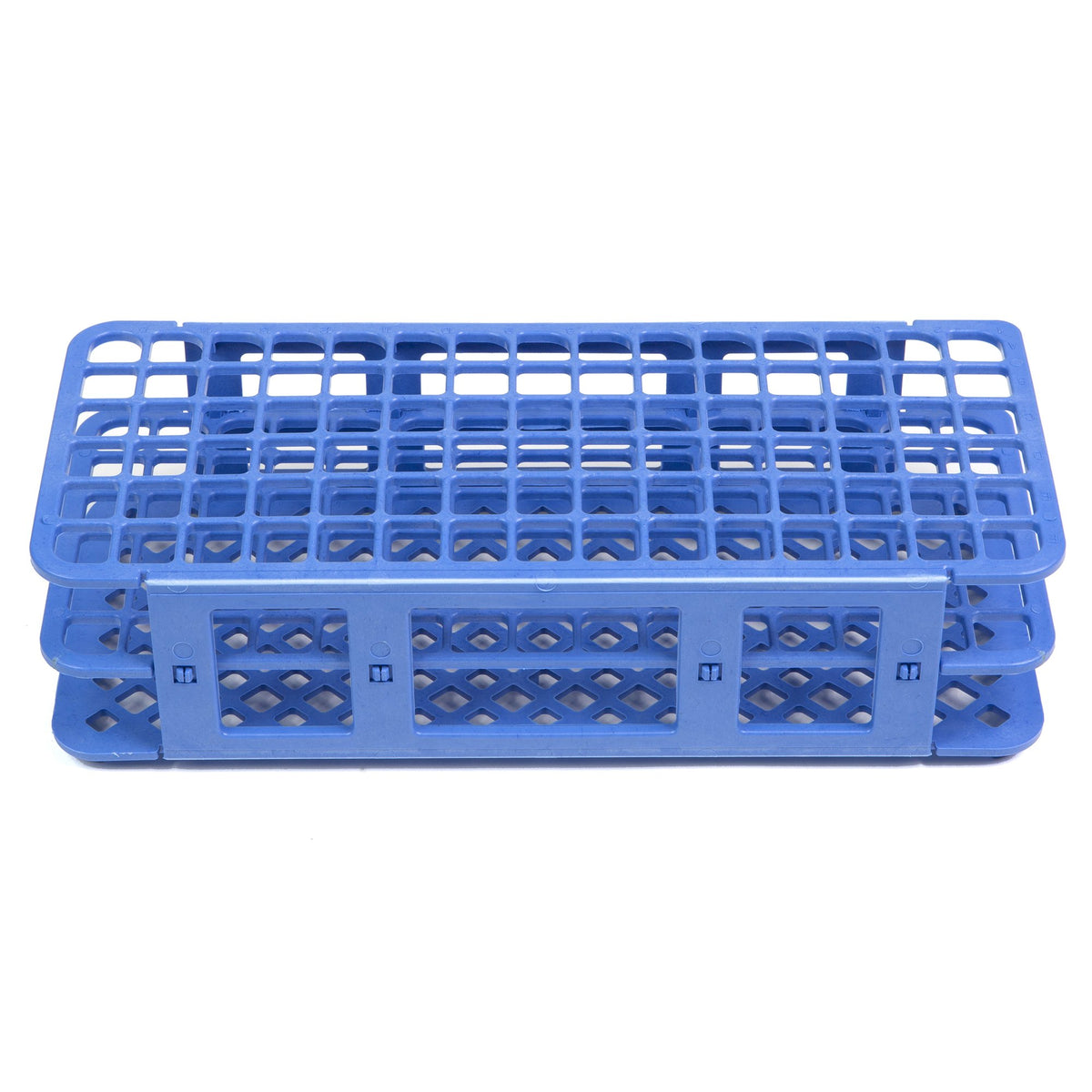 Heathrow Scientific Test Tube Rack, 2-2/5 x 4-1/8 x 9-2/3 Inch-Fold and Snap Test Tube Rack 90 Place 5 to 10 mL Tube Size Blue 2-2/5 X 4-1/8 X 9-2/3 Inch