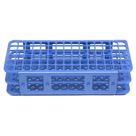 Heathrow Scientific Test Tube Rack, 2-2/5 x 4-1/8 x 9-2/3 Inch-Fold and Snap Test Tube Rack 90 Place 5 to 10 mL Tube Size Blue 2-2/5 X 4-1/8 X 9-2/3 Inch