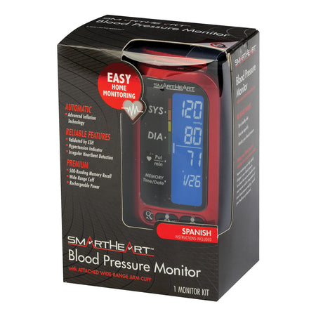 SmartHeart Arm Blood Pressure Monitor-Home Automatic Digital Blood Pressure Monitor Smartheart Adult Cuff Nylon Cuff 22 to 42 cm Desk Model