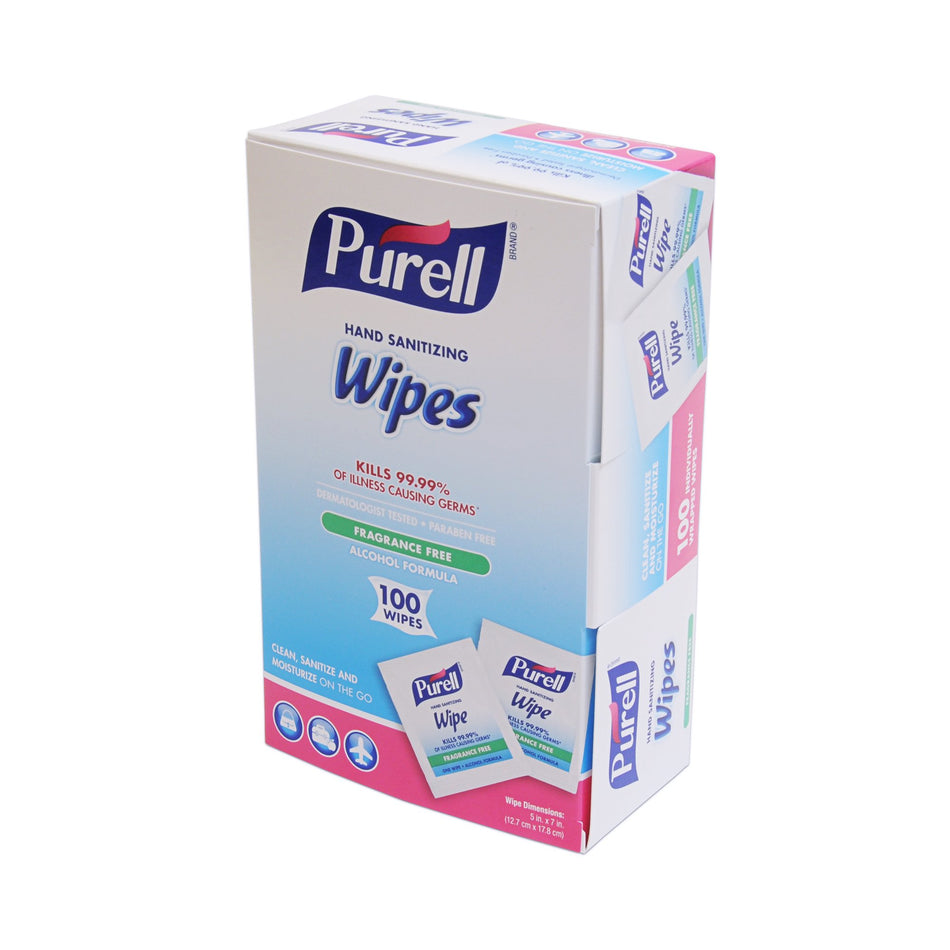 Purell Hand Sanitizing Wipe, Ethyl Alcohol-Hand Sanitizing Wipe Purell� 100 Count Ethyl Alcohol Wipe Individual Packet