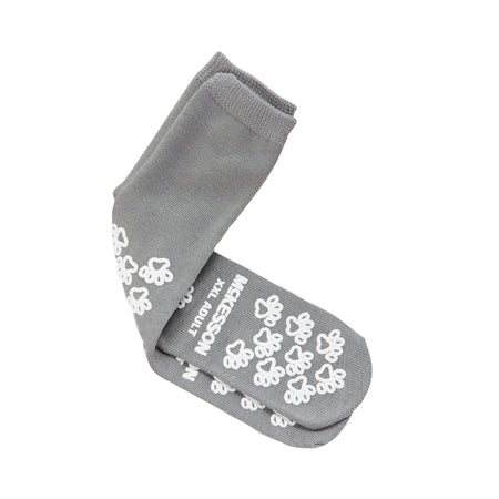 McKesson Terries Adult Slipper Socks, 2X-Large, Gray-Slipper Socks McKesson Terries Unisex Adult 2X-Large Double Tread Single Patient Use Gray