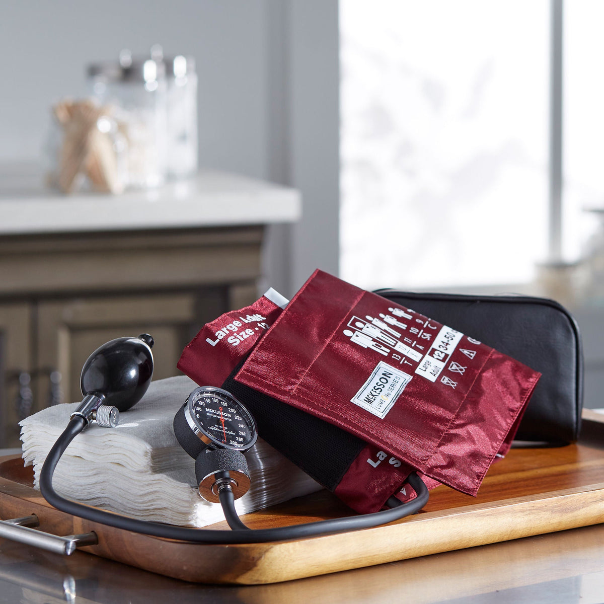 McKesson Lumeon Aneroid Sphygmomanometer with Large Cuff, 2-Tube, Pocket-Size - Diagnostic Instruments and Supplies>Blood...