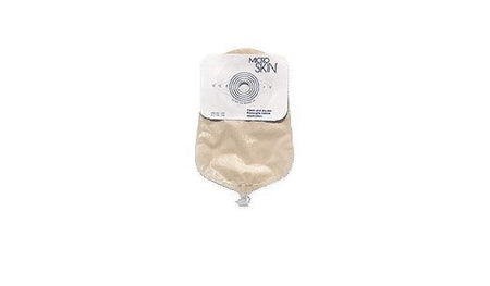 One-Piece Drainable Clear Urostomy Pouch, 9 Inch Length, Up to 1 Inch Stoma-"Urostomy Pouch MicroSkin One-Piece System 9 Inch Length Flat, Trim to Fit Up to 1-1/2 Inch Stoma Drainable"