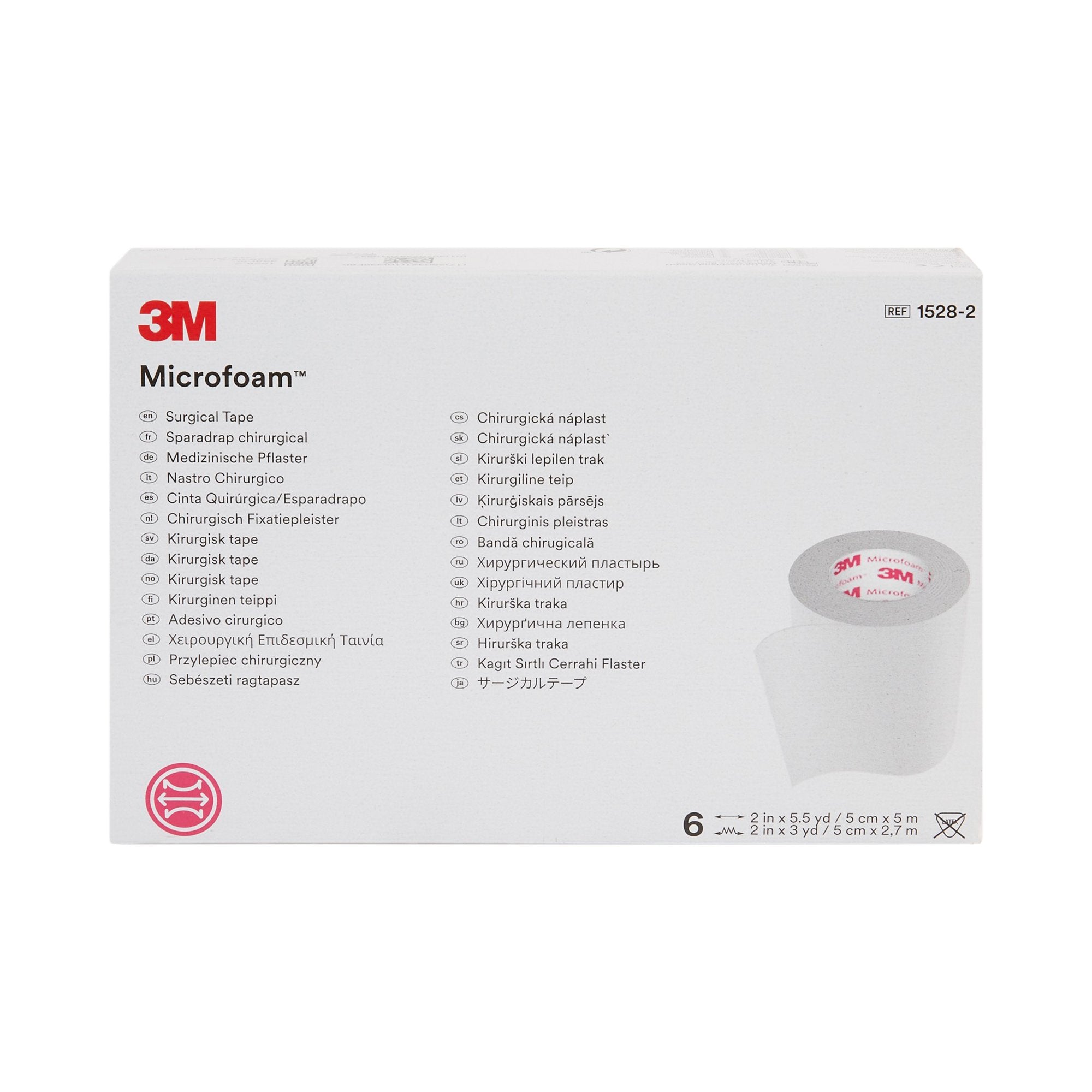 3M™ Microfoam™ Foam / Acrylic Adhesive Medical Tape, 2 Inch x 5-1/2 Yard, White - Wound Care>General Wound Care>Medical Ta...