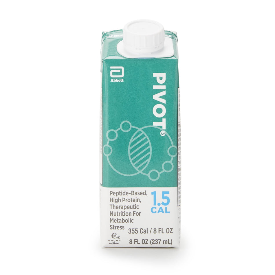 Pivot 1.5 Cal Peptide-Based, High Protein, Therapeutic Nutrition for Metabolic Stress, 8-ounce carton-Tube Feeding Formula Pivot 1.5 Cal Unflavored Liquid 8 oz. Reclosable Carton