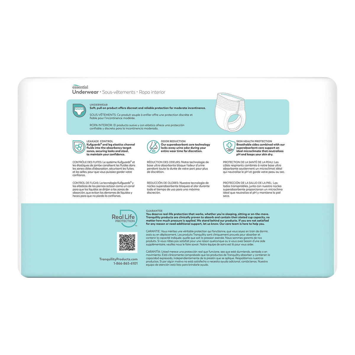 ComfortCare™ Absorbent Underwear, Extra Large - Incontinence>Adult Briefs and Protective Undergarments - Principle Busines...