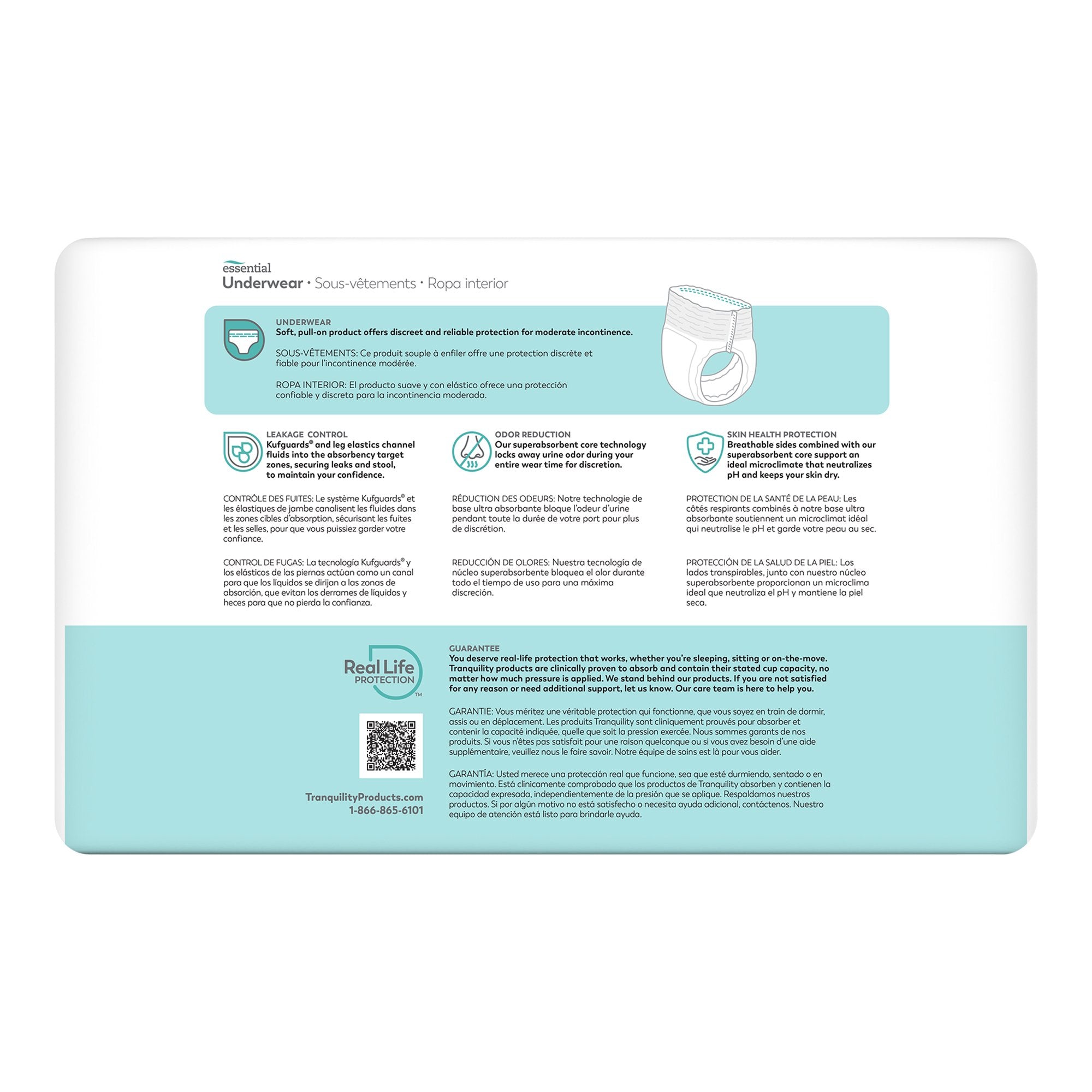 ComfortCare™ Absorbent Underwear, Extra Large - Incontinence>Adult Briefs and Protective Undergarments - Principle Busines...
