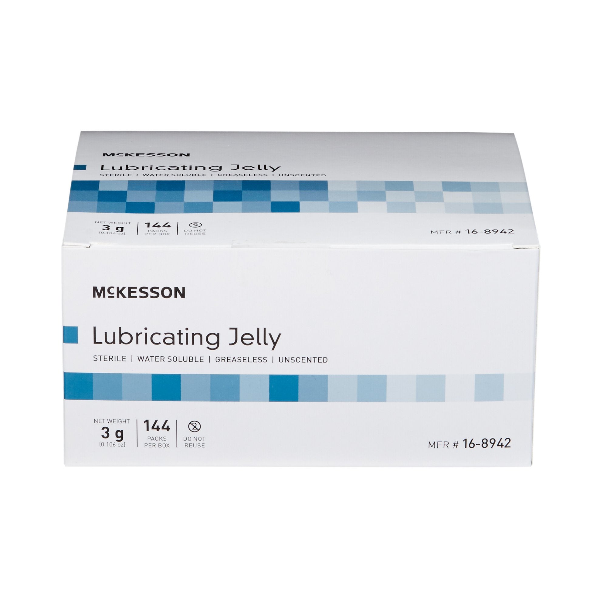 McKesson Lubricating Jelly, 3-gram Packet-Lubricating Jelly McKesson 3 Gram Individual Packet Sterile