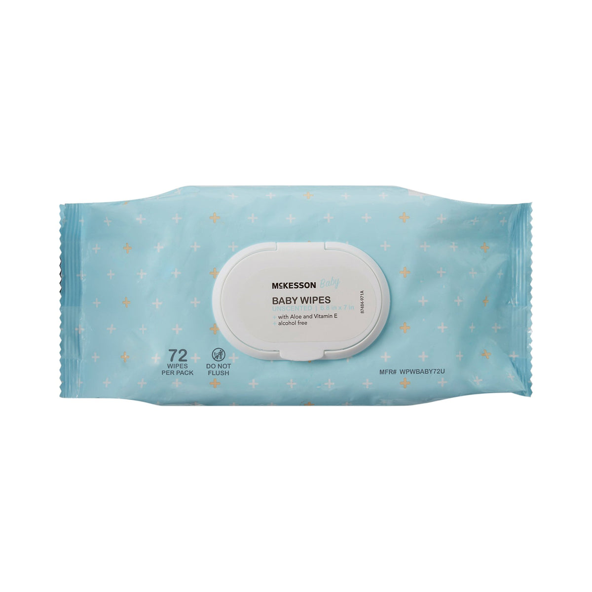 McKesson Unscented Baby Wipe, Soft Pack-Baby Wipe McKesson Soft Pack Unscented 72 Count